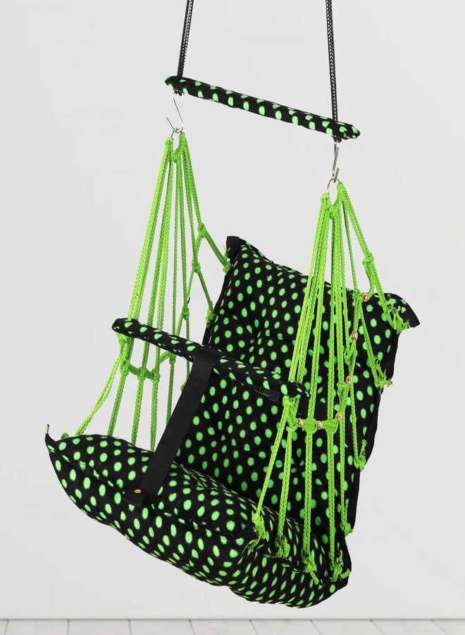 BOFFLE Cotton Swing Chair for Kids Baby's Children Folding and Washable1-3 Years with Safety Belt/Home,Garden Jhula for Babies|Swing for Kids | Seat and Back Side 16x16 inch - Image 2